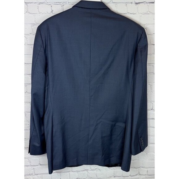 PETER MILLAR Men’s Size 44T 100% Wool Navy Blue Blazer Jacket - Picture 7 of 8